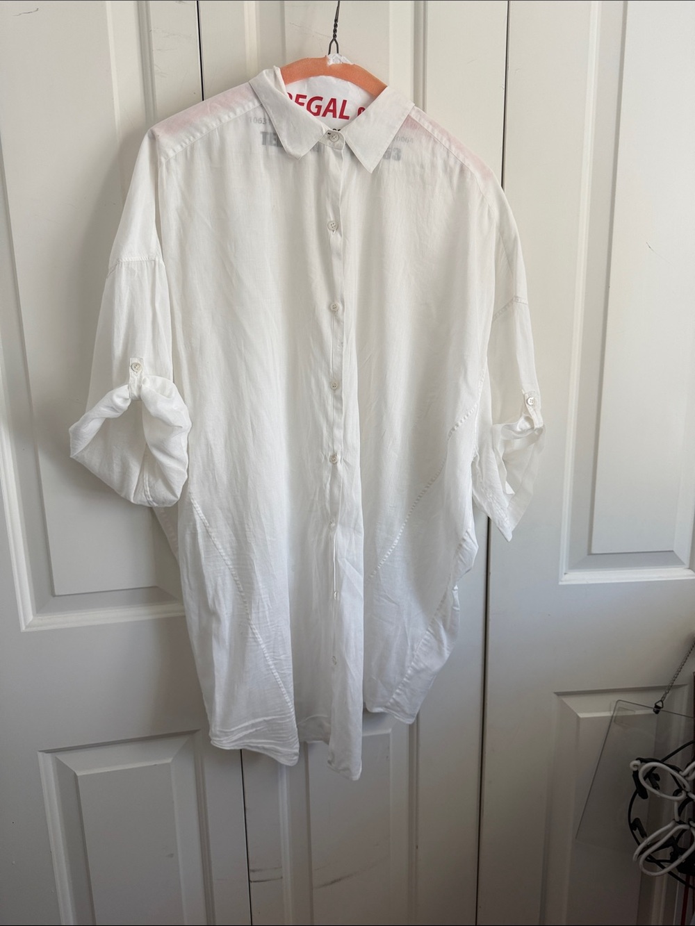 Helmut Lang White Oversized Button-Down Shirt